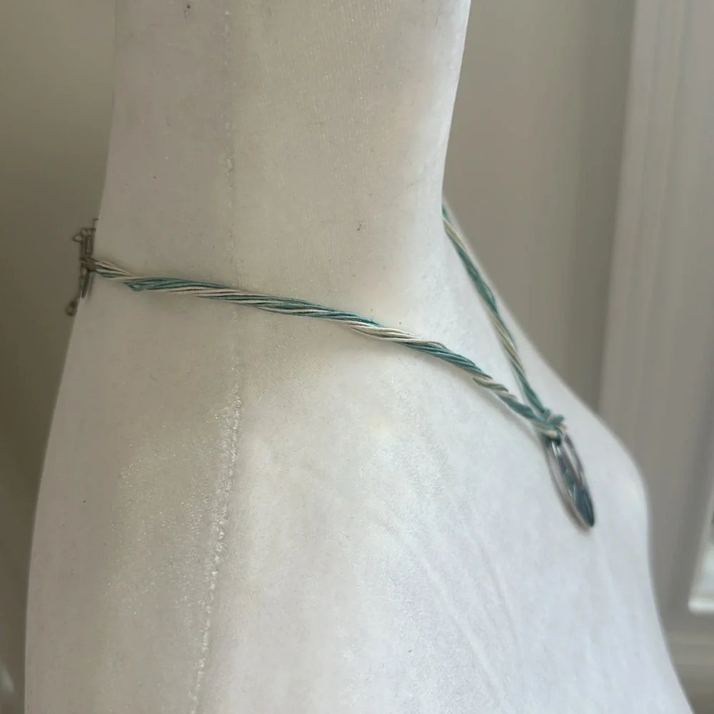 Lia Sophia silver and turquoise necklace